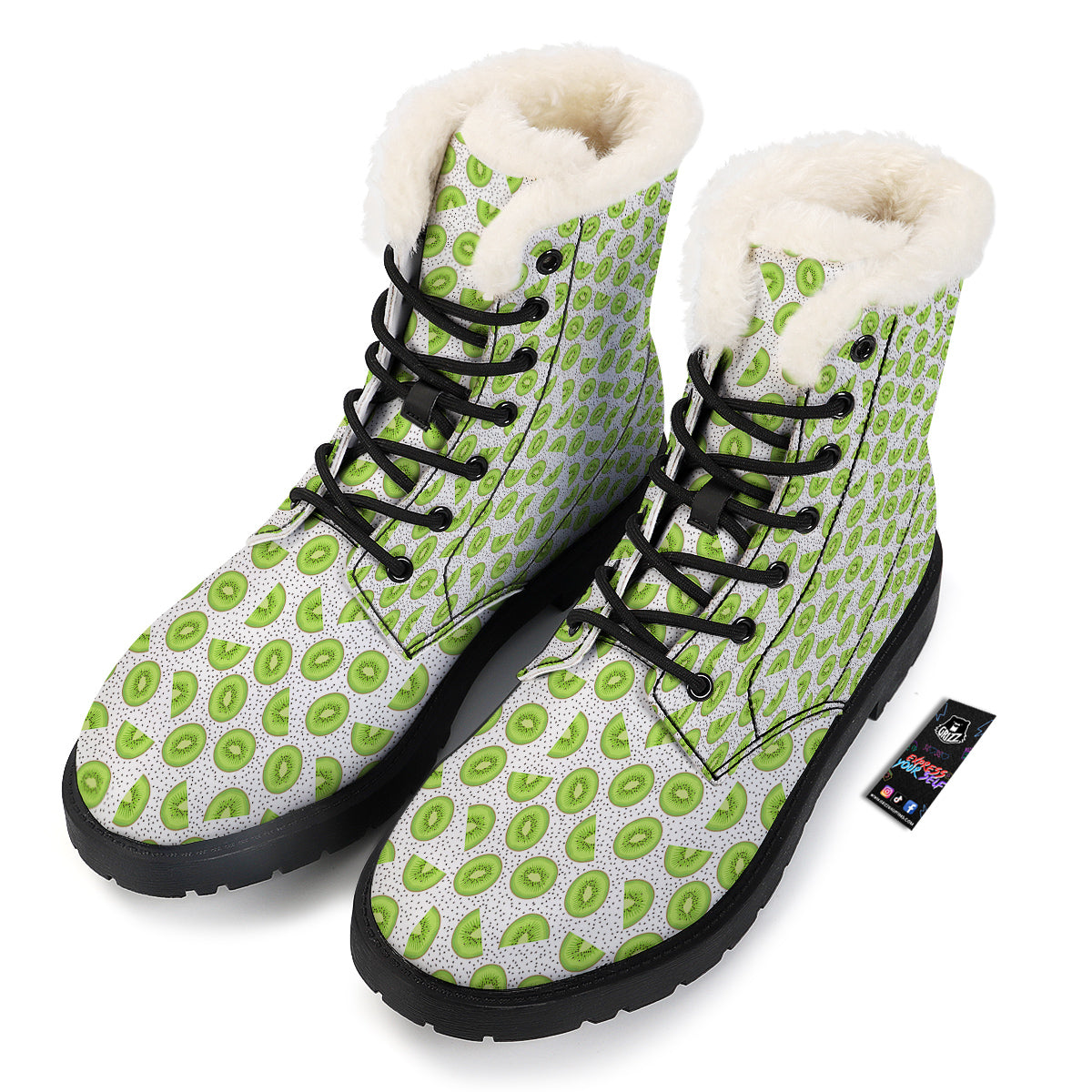 Kiwi Cute Print Pattern Winter Boots-grizzshop