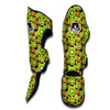 Kiwi Watercolor Green Brown Print Pattern Muay Thai Shin Guards-grizzshop