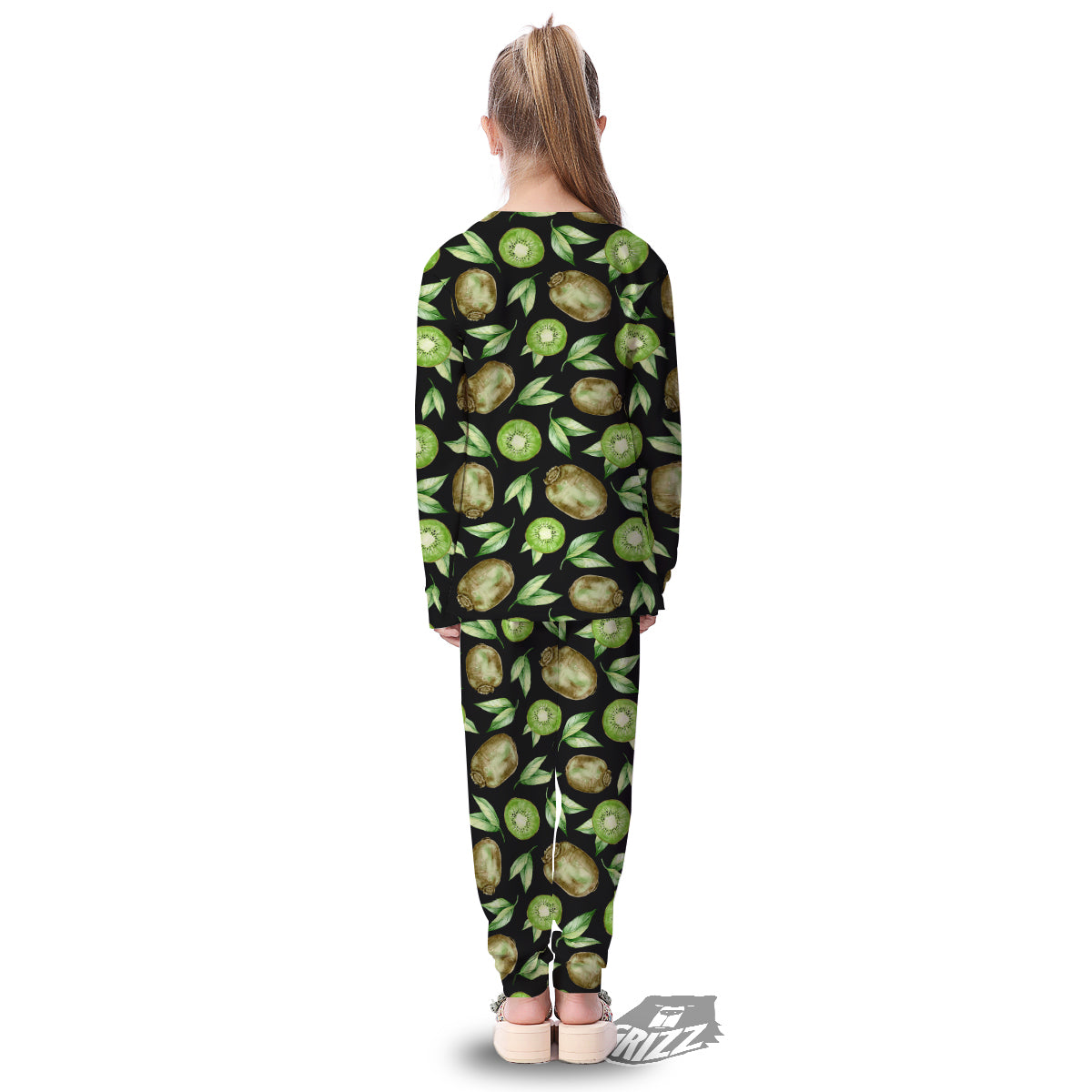 Kiwi Watercolor Print Pattern Kid's Pajamas-grizzshop