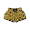 Klimt Gold Print Pattern Muay Thai Boxing Shorts-grizzshop