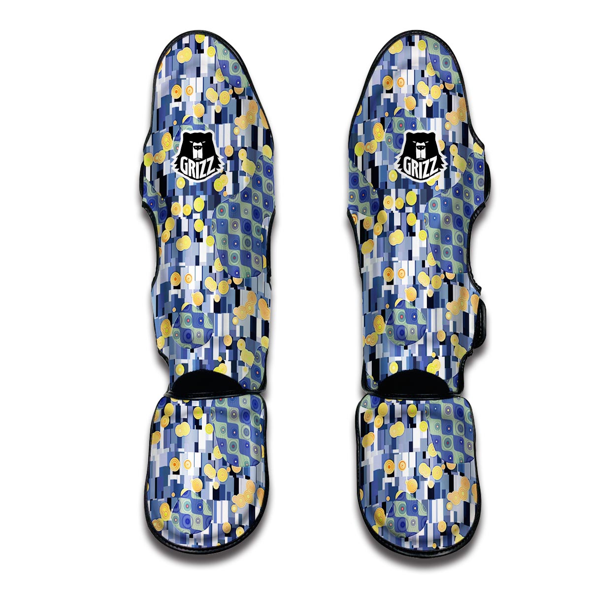 Klimt Pattern Print Muay Thai Shin Guards-grizzshop