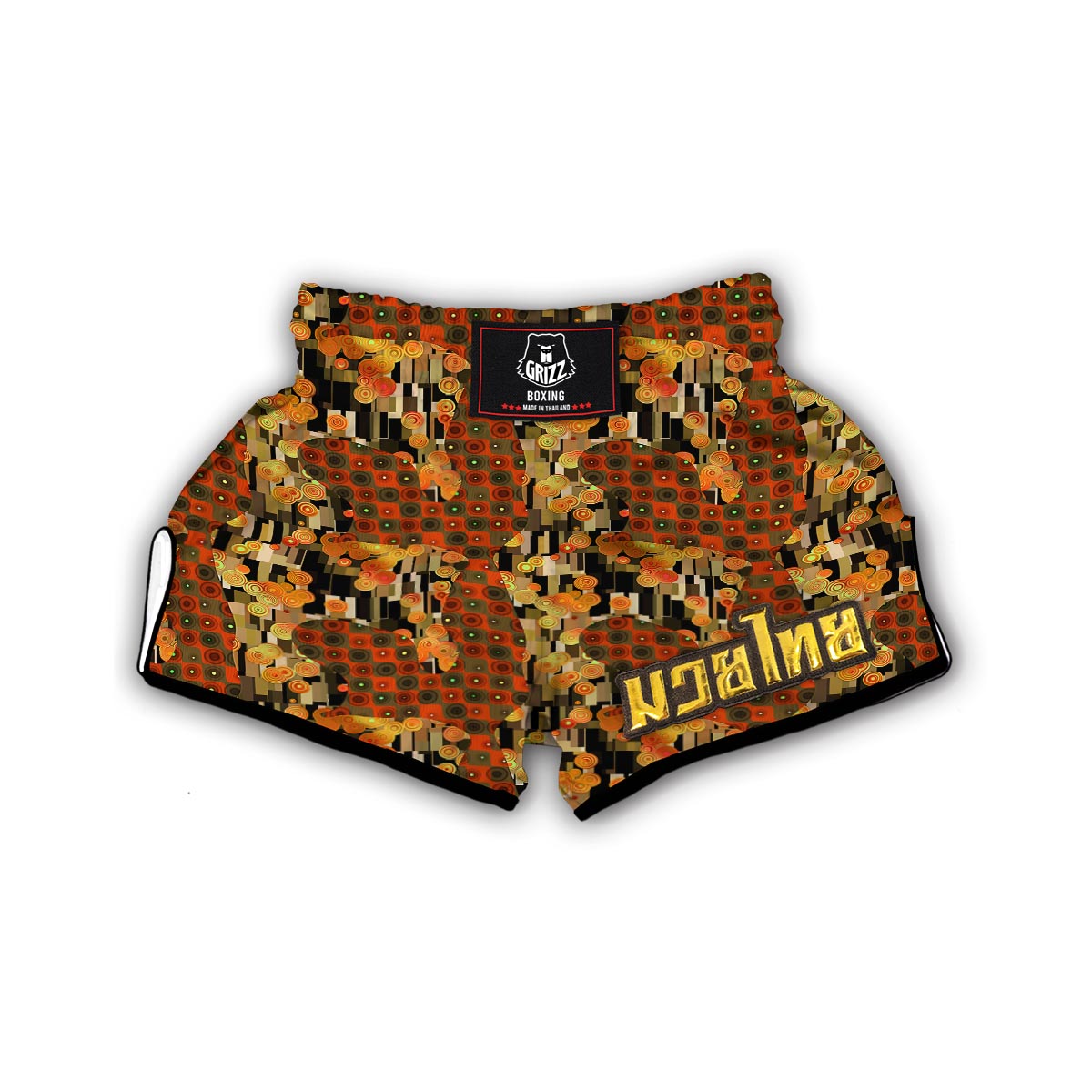 Klimt Print Pattern Muay Thai Boxing Shorts-grizzshop