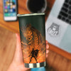 Knight Fight With Dragon Print Tumbler-grizzshop