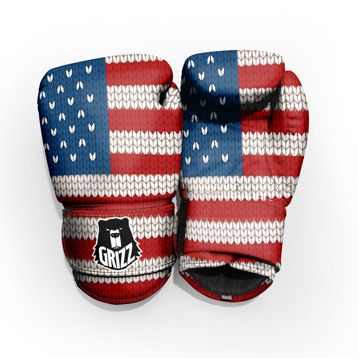 Knitted American Flag Print Pro Boxing Glove