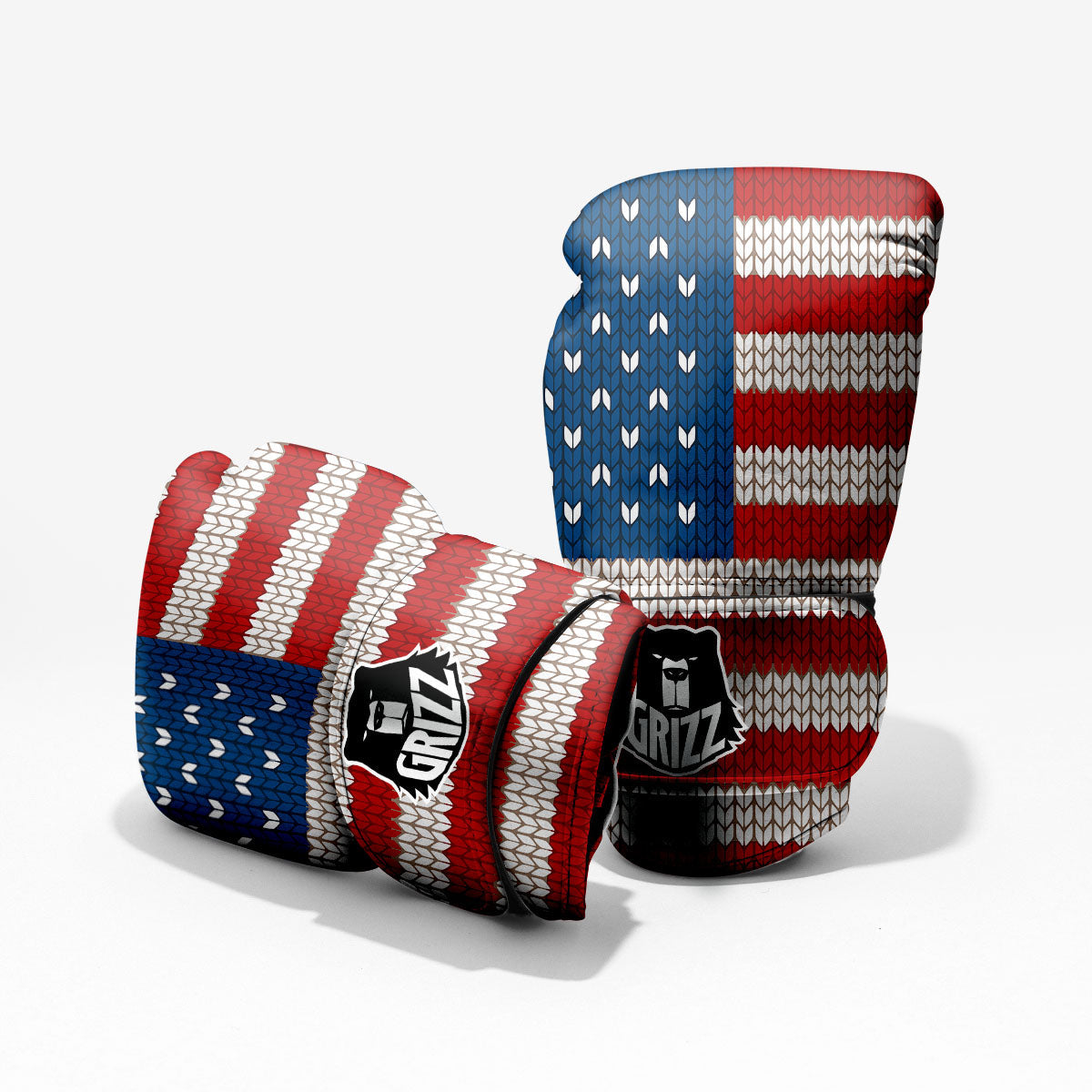 Knitted American Flag Print Pro Boxing Glove