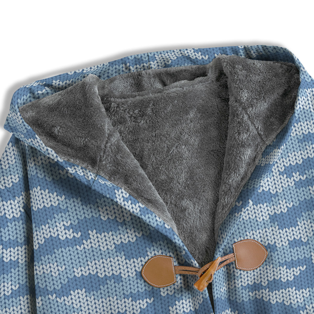 Knitted Blue Camouflage Print Pattern Men's Windbreaker Jacket-grizzshop