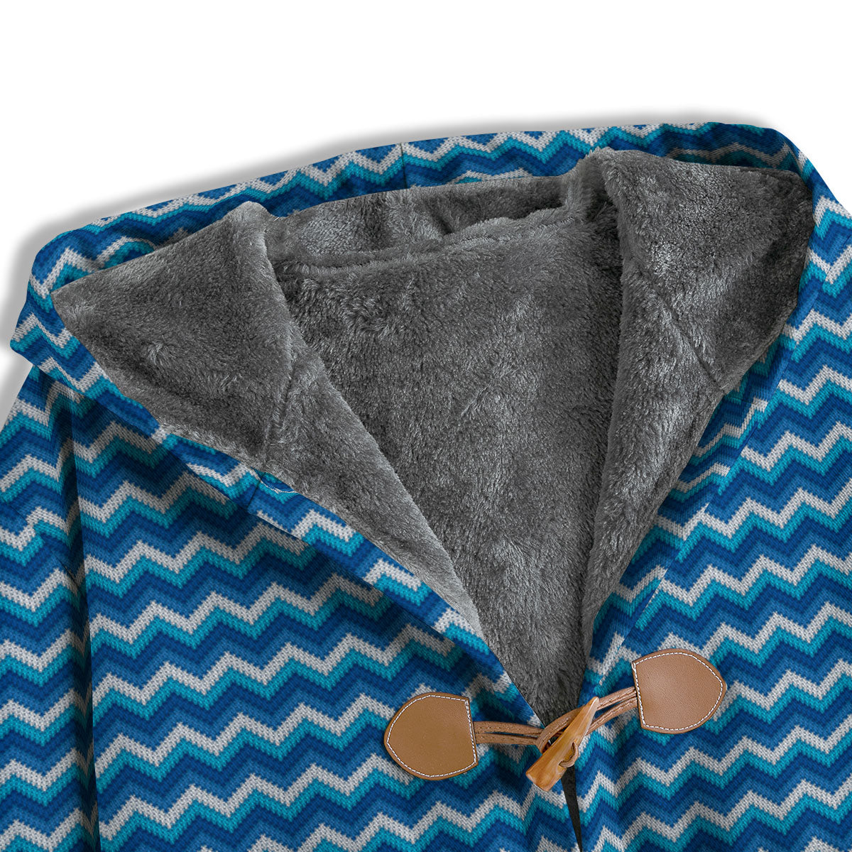 Knitted Blue Chevron Print Pattern Men's Windbreaker Jacket-grizzshop