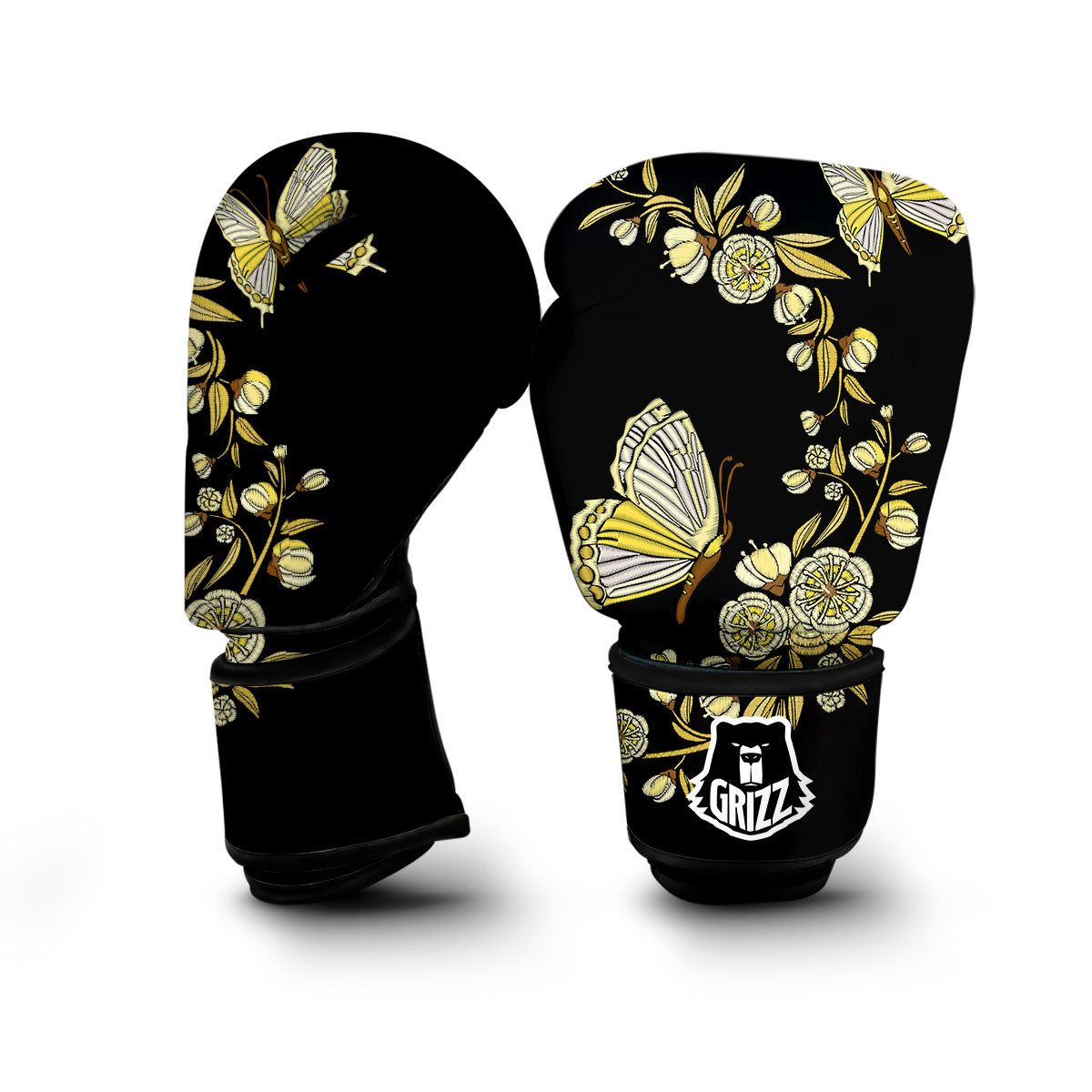 Knitted Butterfly Print Boxing Gloves-grizzshop