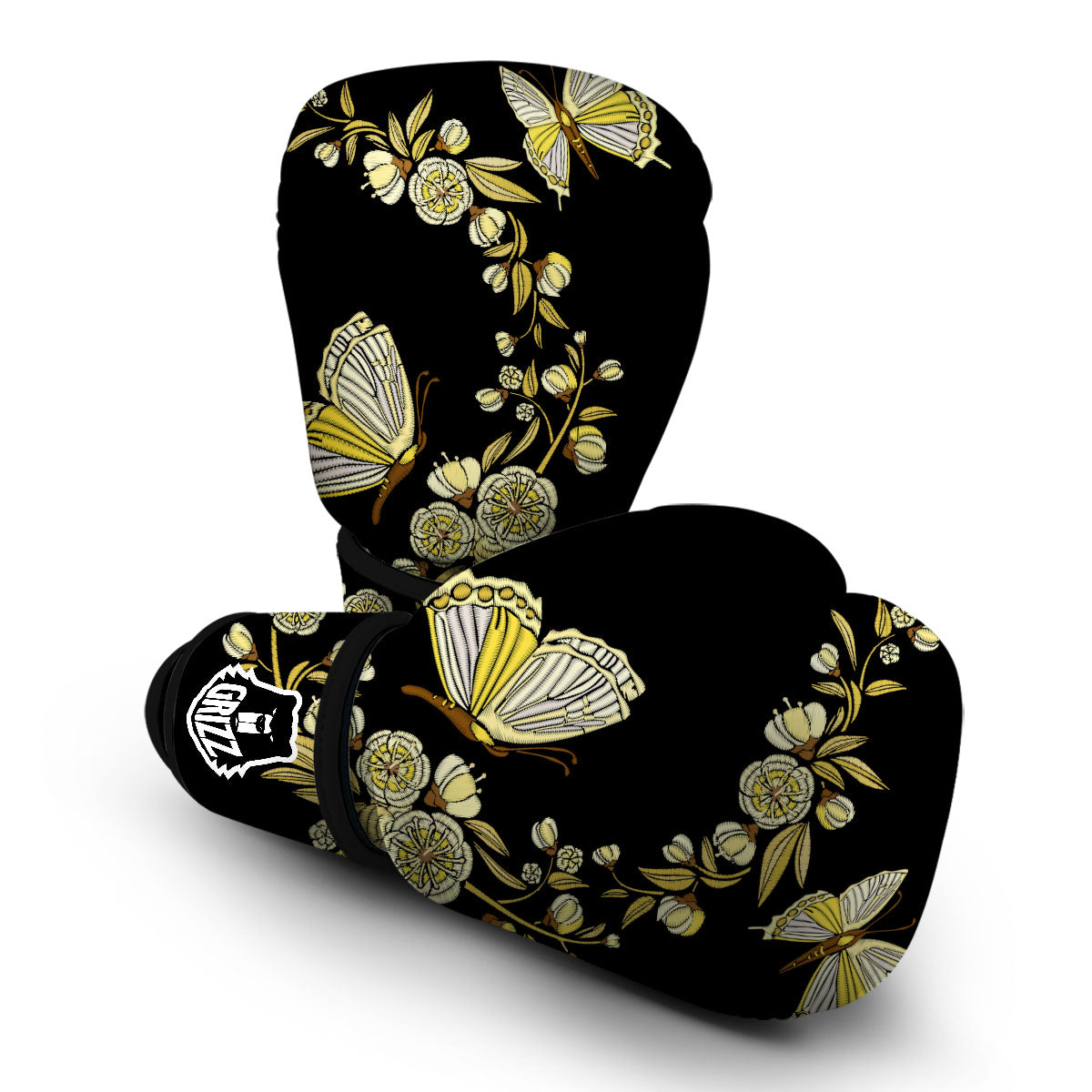 Knitted Butterfly Print Boxing Gloves-grizzshop