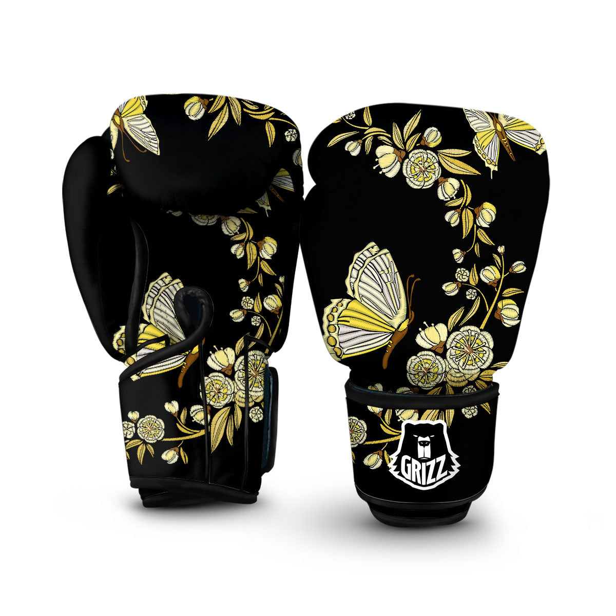 Knitted Butterfly Print Boxing Gloves-grizzshop