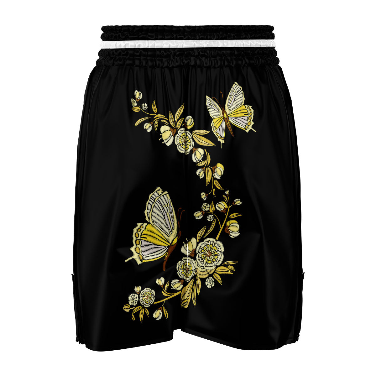 Knitted Butterfly Print Boxing Shorts-grizzshop