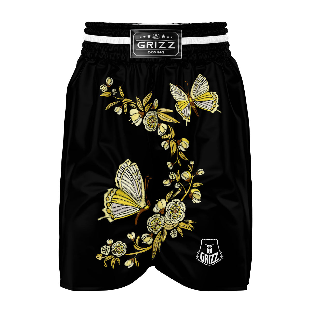 Knitted Butterfly Print Boxing Shorts-grizzshop