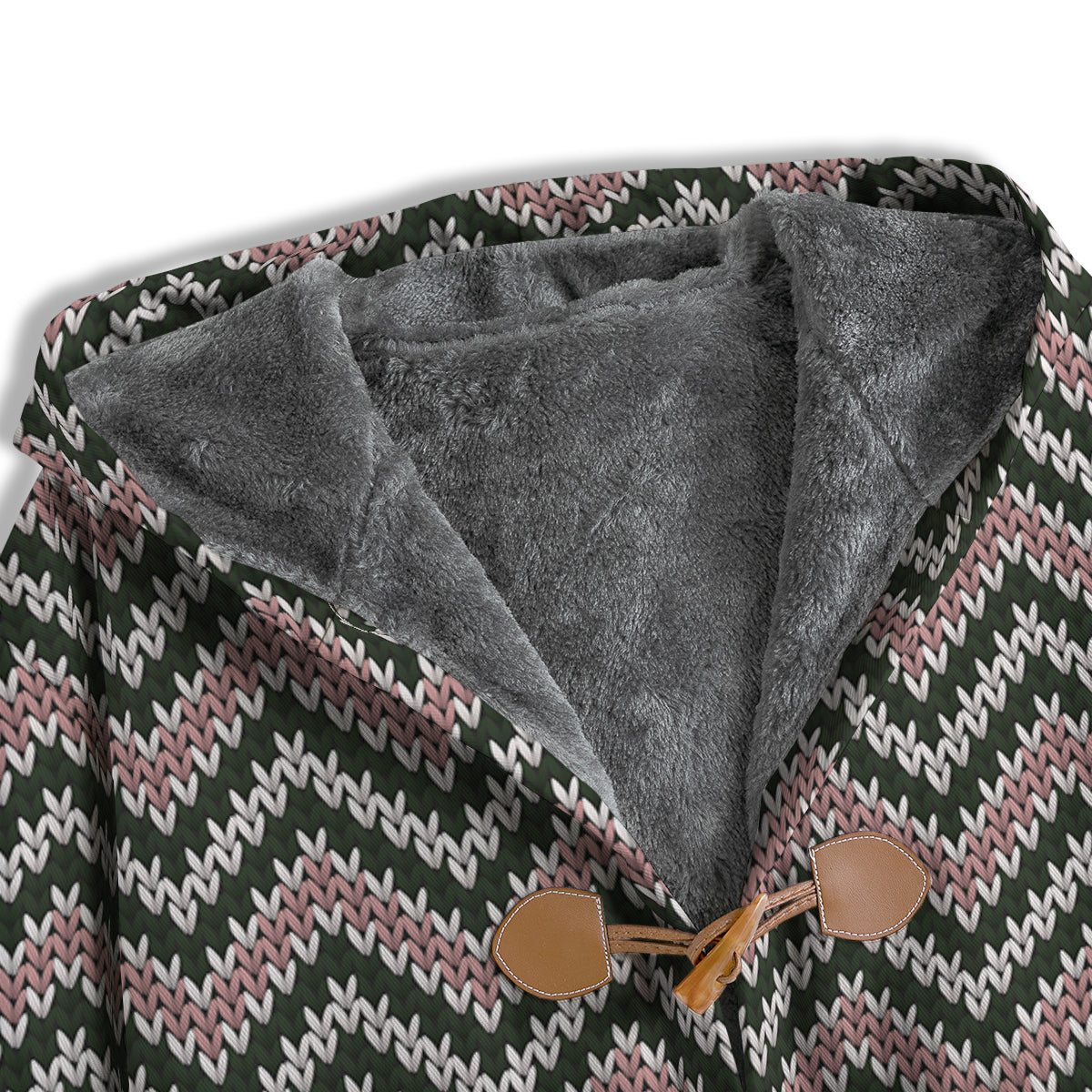 Knitted Chevron Vintage Print Pattern Men's Windbreaker Jacket-grizzshop