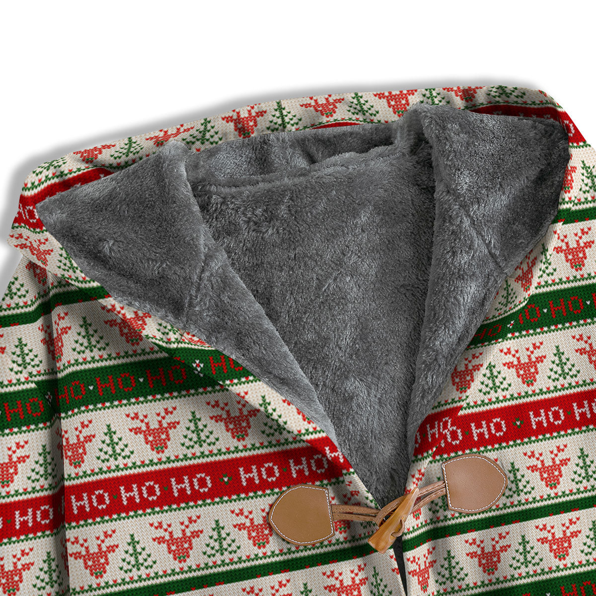 Knitted Christmas Print Pattern Men's Windbreaker Jacket-grizzshop