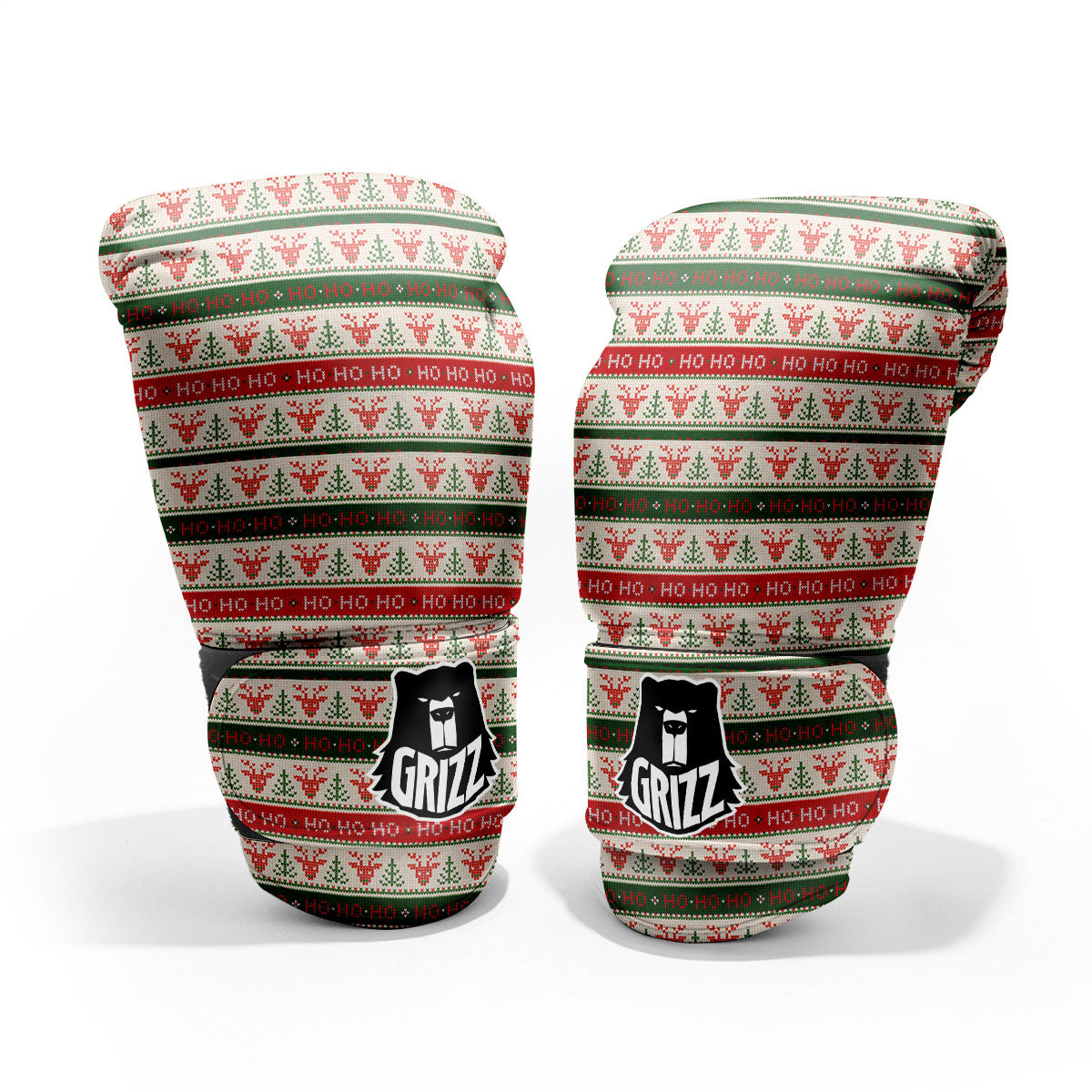Knitted Christmas Print Pattern Pro Boxing Glove