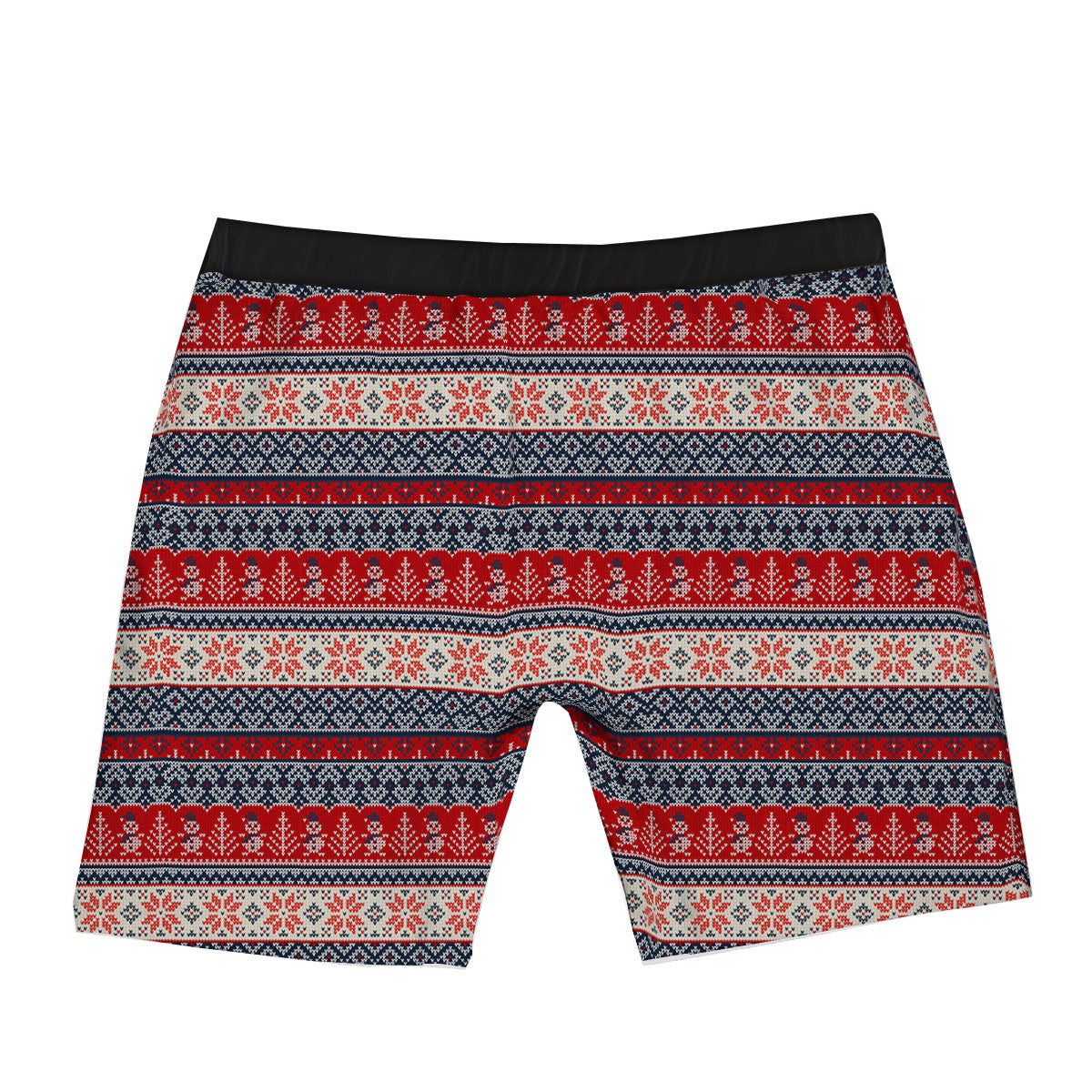 Knitted Christmas Snowman Print Pattern Boxer Briefs-grizzshop