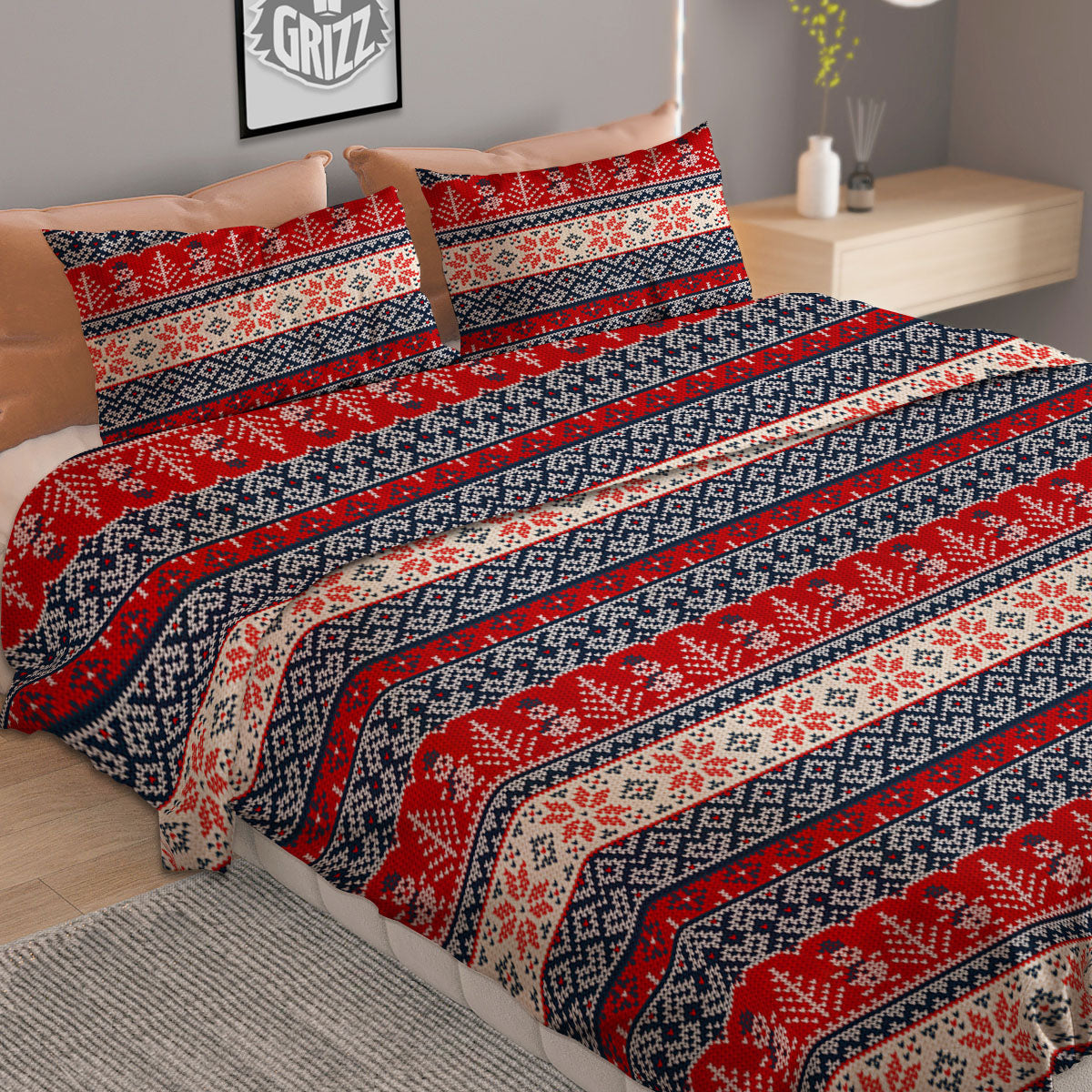Hunting Camouflage Fall Leaves Print Duvet Cover Bedding Set