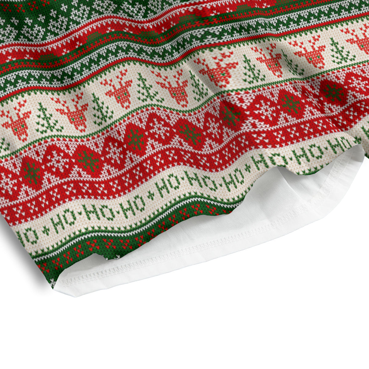 Knitted Christmas Tree Print Pattern Men's Athletic Shorts