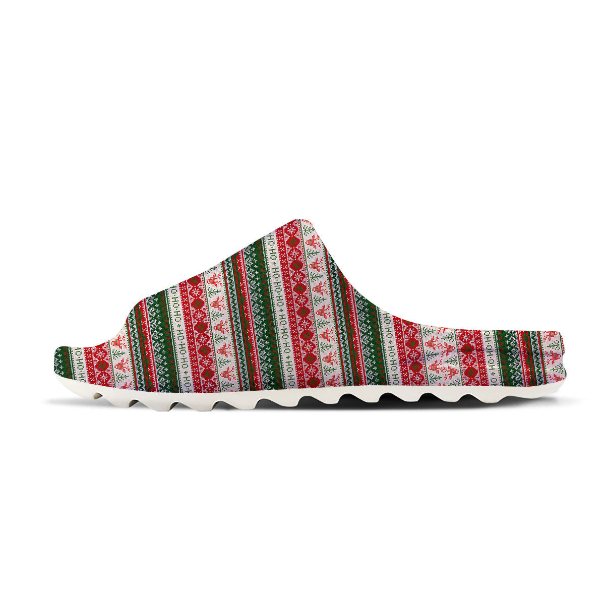 Knitted Christmas Tree Print Pattern Sandals-grizzshop