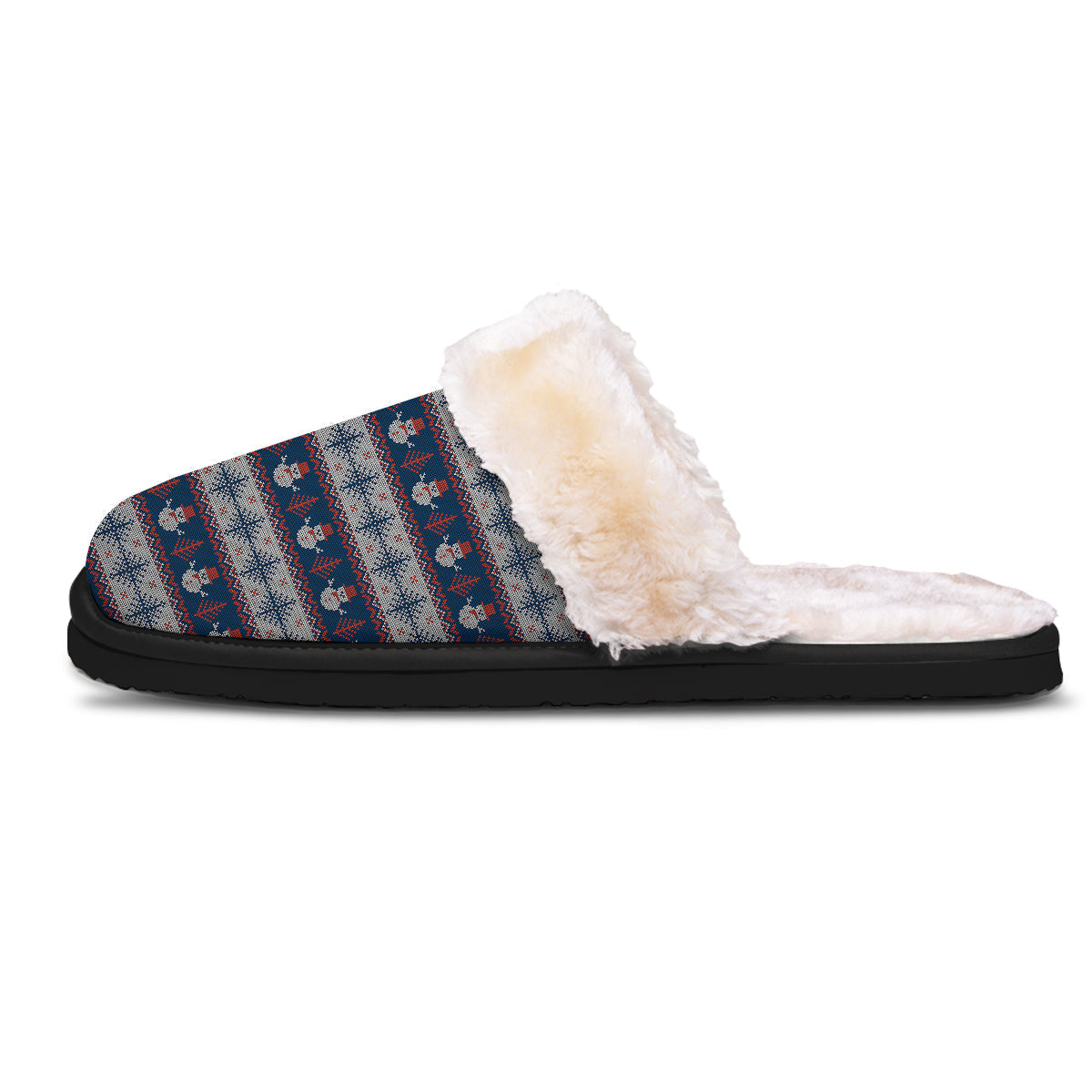 Knitted Cute Snowman Print Pattern Slippers-grizzshop