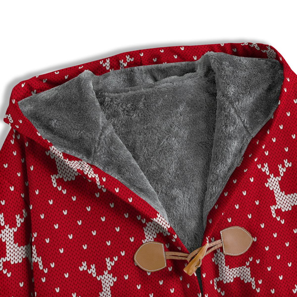 Knitted Deer Xmas Print Pattern Men's Windbreaker Jacket-grizzshop