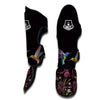 Knitted Floral Humming Bird Print Muay Thai Shin Guards-grizzshop