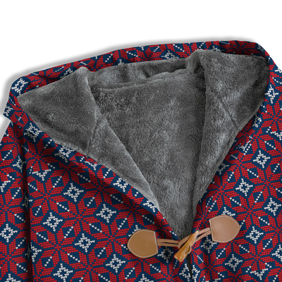Knitted Flower Print Pattern Men's Windbreaker Jacket-grizzshop