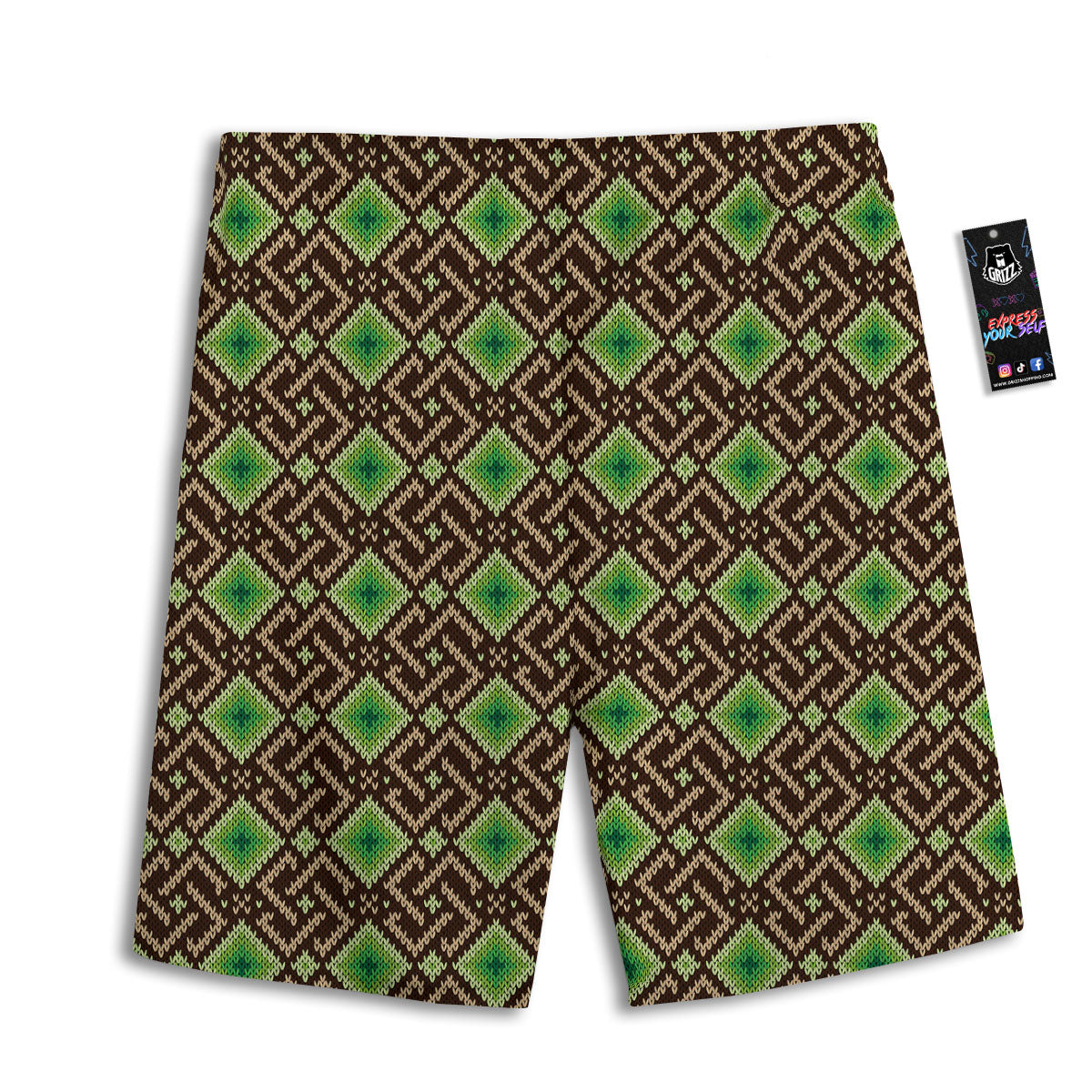 Mantis Animal Print Pattern Men's Athletic Shorts