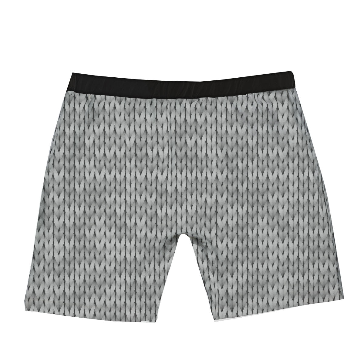 Knitted Grey Print Pattern Boxer Briefs-grizzshop