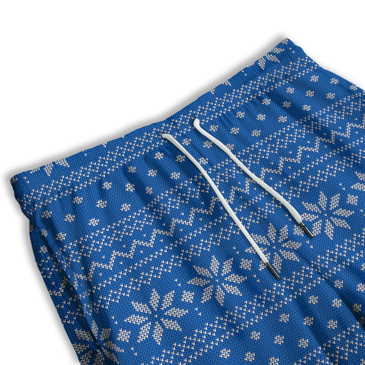 Knitted Holiday Winter Print Pattern Men's Athletic Shorts