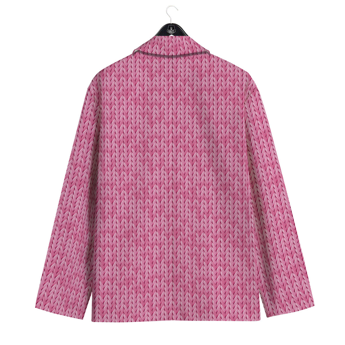 Knitted Pink Print Pattern Men's Sport Coat-grizzshop