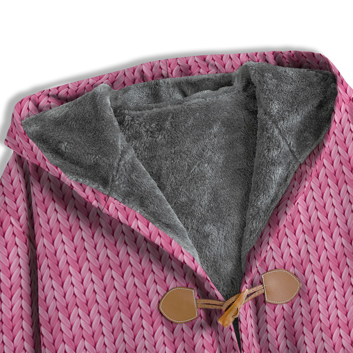 Knitted Pink Print Pattern Men's Windbreaker Jacket-grizzshop