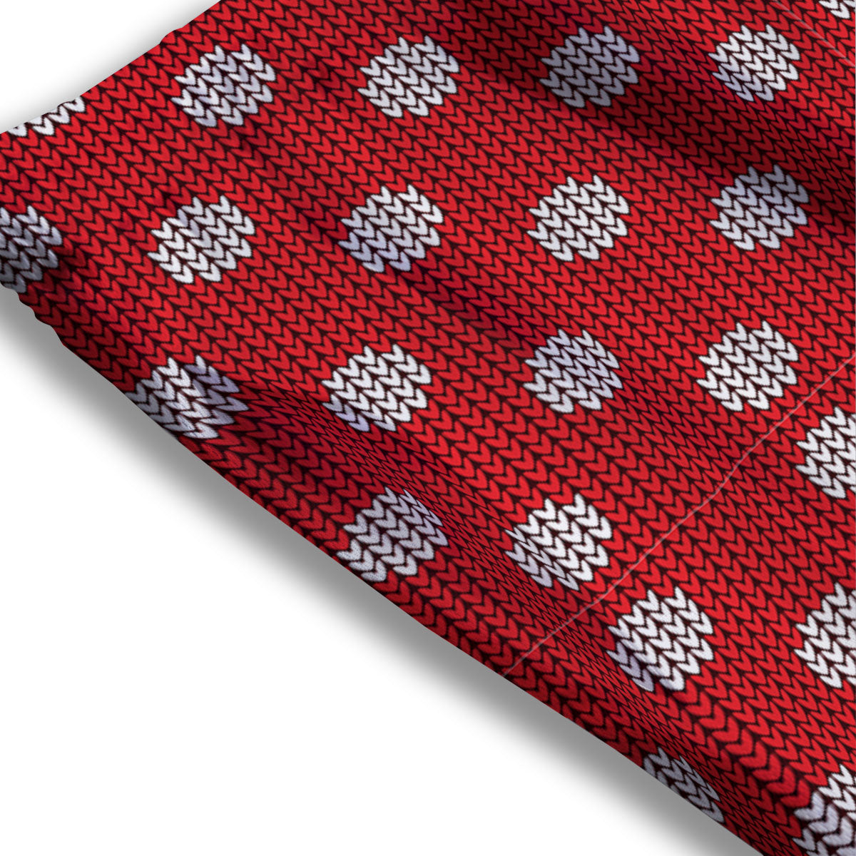 Knitted Polka Dot Print Pattern Mesh Shorts