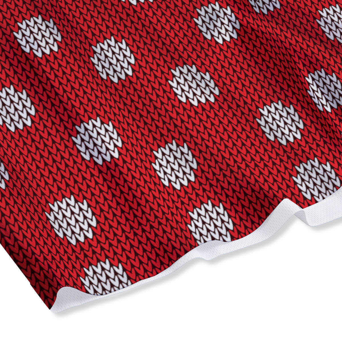 Knitted Polka Dot Print Pattern Mesh Shorts