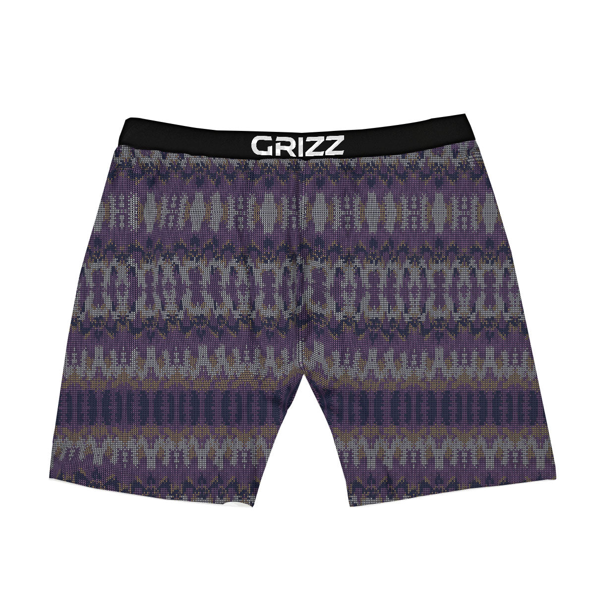Knitted Ribbon Purple Print Pattern Boxer Briefs-grizzshop