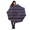 Knitted Ribbon Purple Print Pattern Umbrella-grizzshop