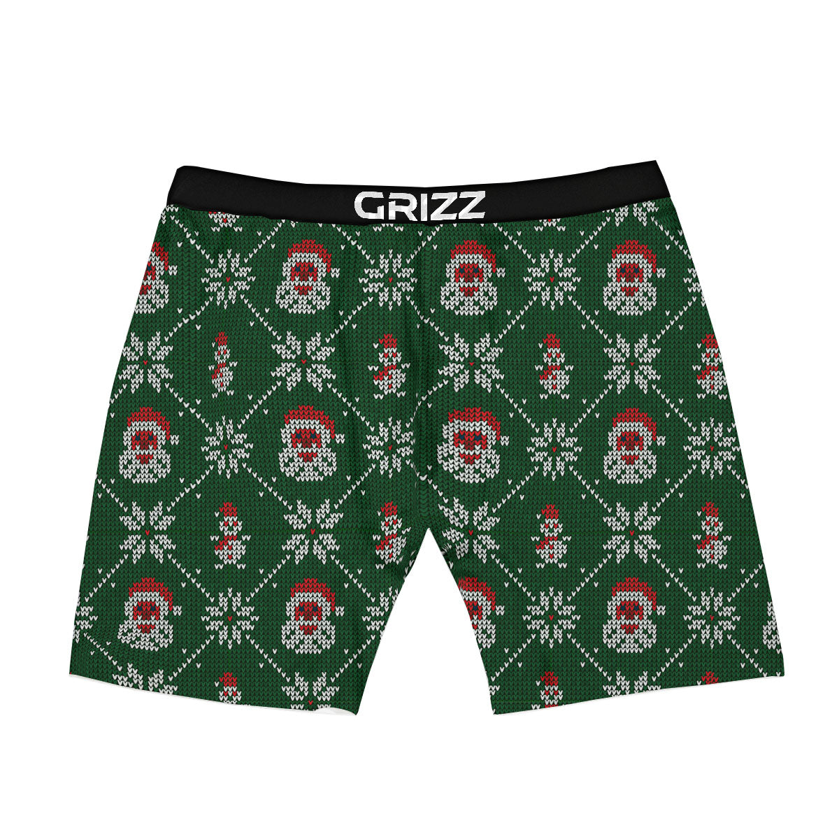 Knitted Santa Claus Print Pattern Boxer Briefs-grizzshop