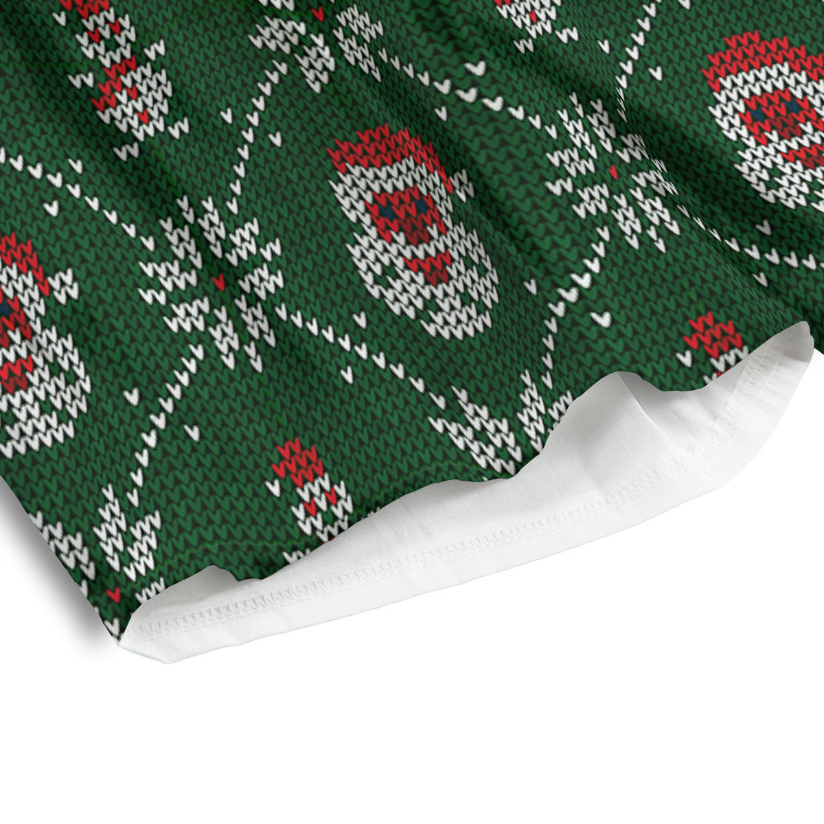 Knitted Santa Claus Print Pattern Men's Athletic Shorts