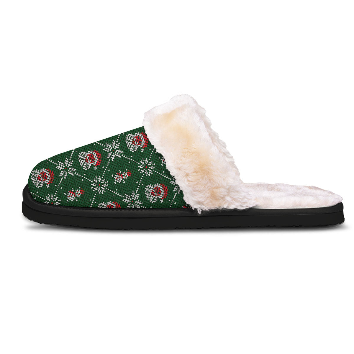 Knitted Santa Claus Print Pattern Slippers-grizzshop