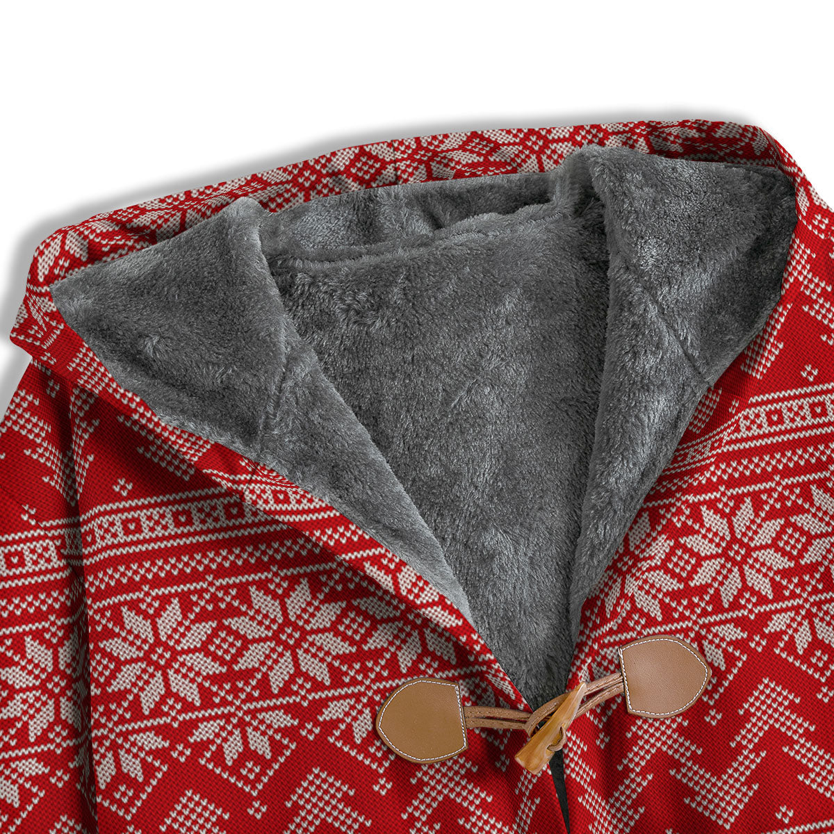 Knitted Snow Flower Print Pattern Men's Windbreaker Jacket-grizzshop