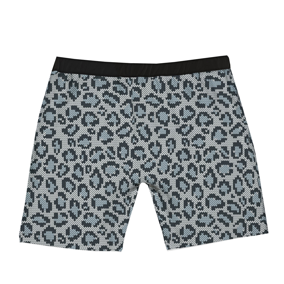 Knitted Snow Leopard Print Pattern Boxer Briefs-grizzshop