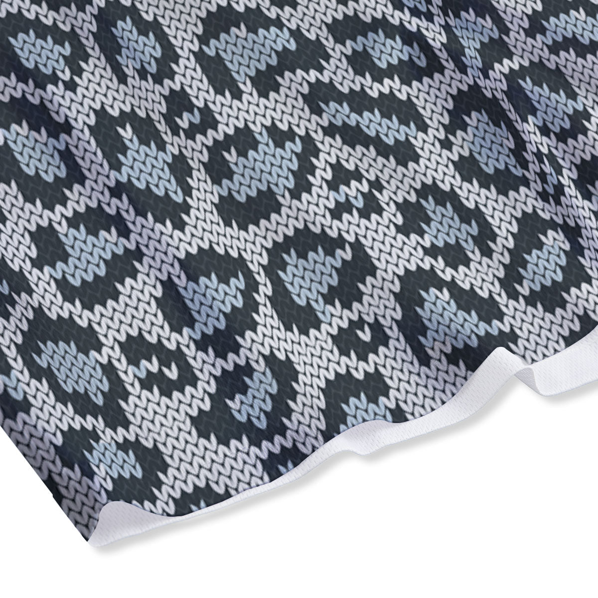 Knitted Snow Leopard Print Pattern Mesh Shorts