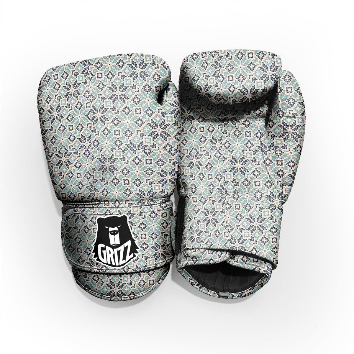 Knitted Snow Print Pattern Pro Boxing Glove