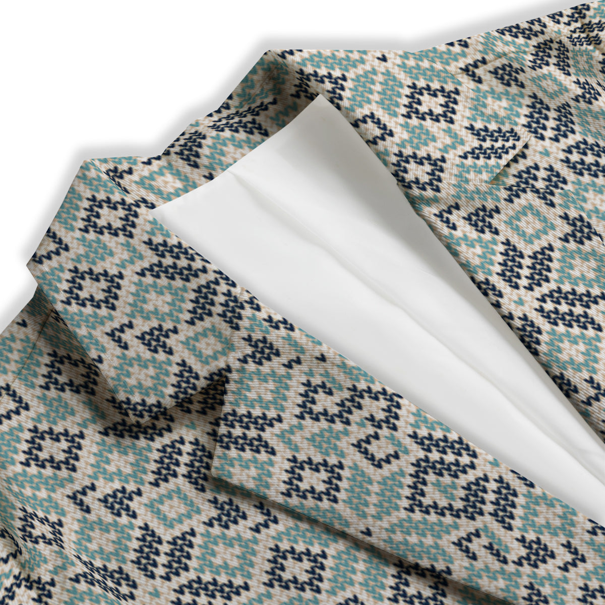 Knitted Snow Print Pattern Women's Blazer-grizzshop