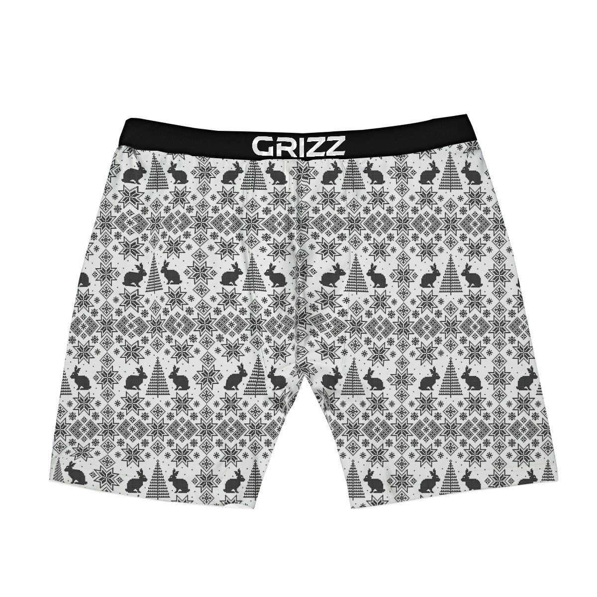 Knitted Snow Rabbit Print Pattern Boxer Briefs-grizzshop
