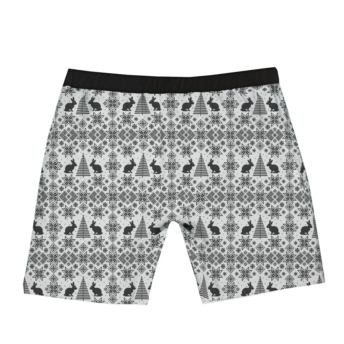 Knitted Snow Rabbit Print Pattern Boxer Briefs-grizzshop