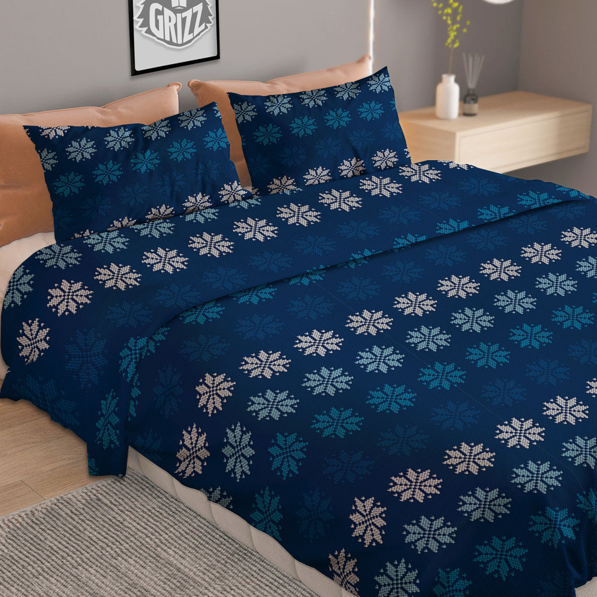 Knitted Wild Pink Leopard Print Pattern Duvet Cover Bedding Set
