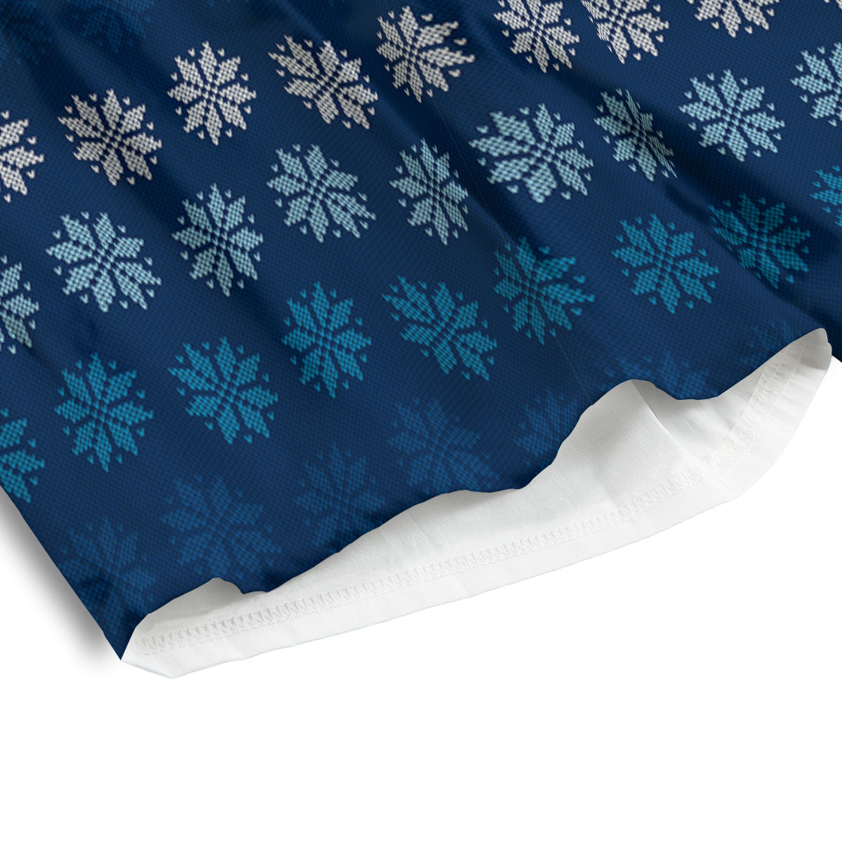 Knitted Snowflakes Print Pattern Men's Athletic Shorts