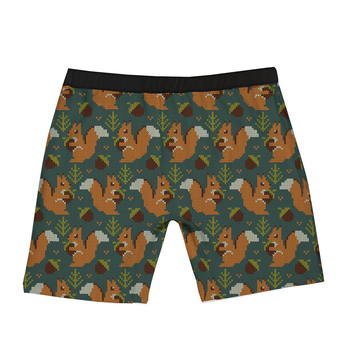 Knitted Squirrel Print Pattern Boxer Briefs-grizzshop