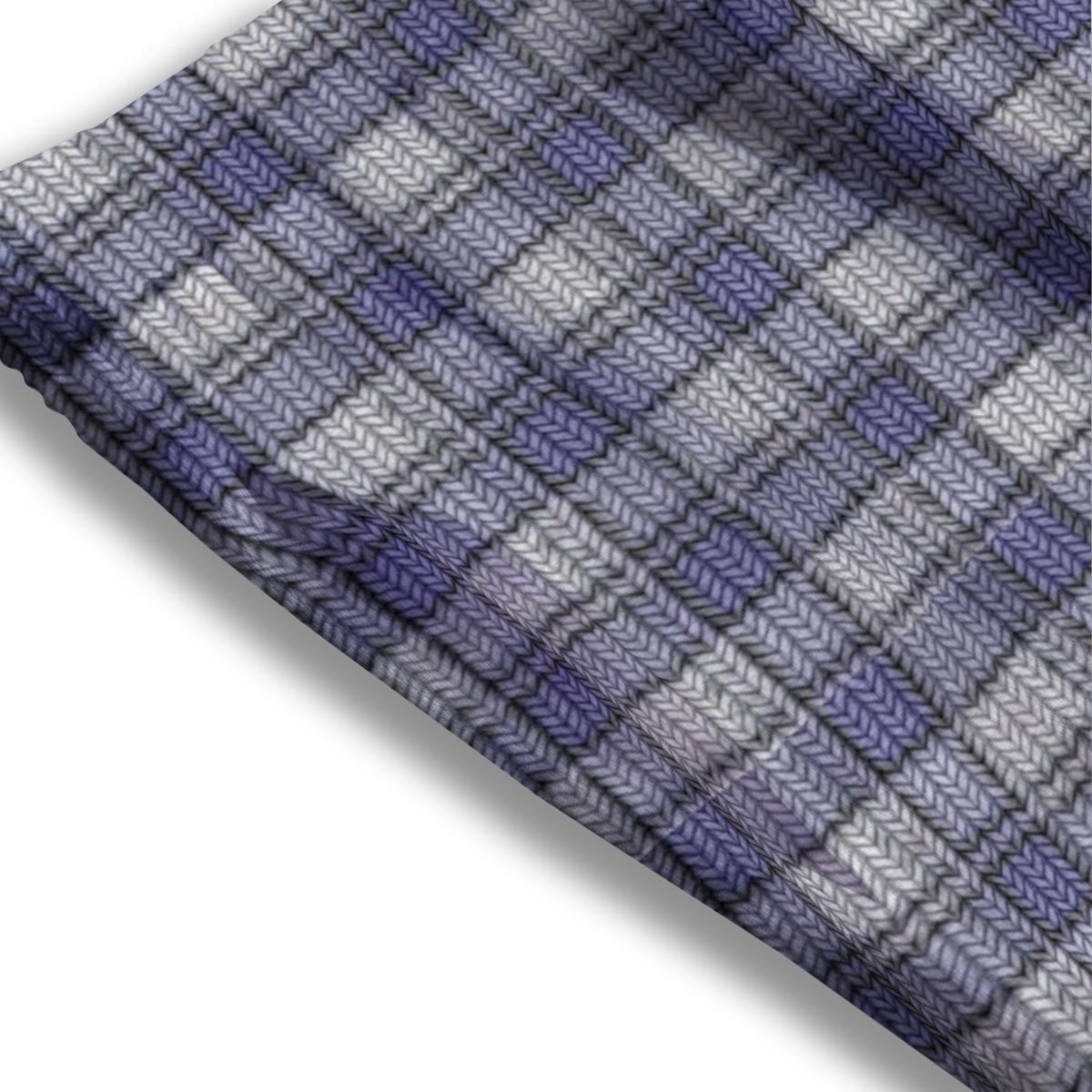 Knitted Tartan Print Pattern Mesh Shorts